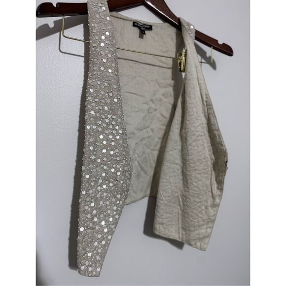 Eileen Fisher MATKA Sequin Encrusted Silk Vest Women Womens Size M Luxury Night - Picture 6 of 13